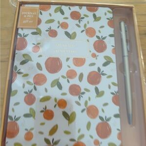 Source Unknown Orange and Green Journal & Pen Set